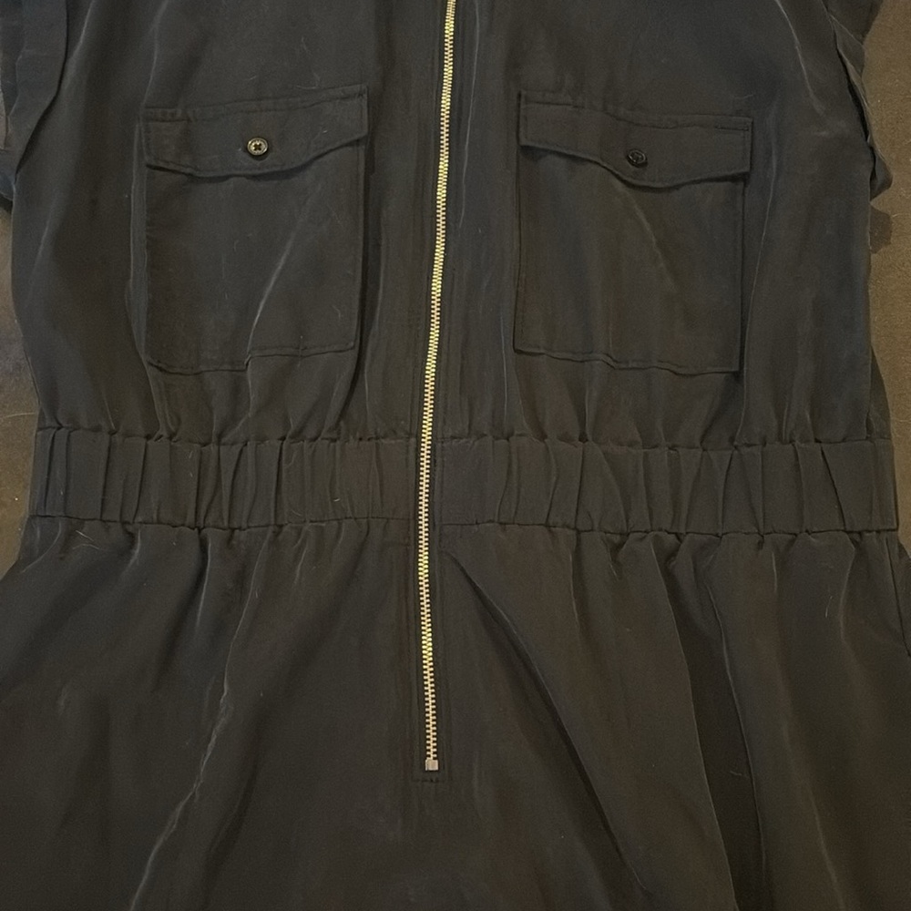 Express Washed Black Zip Up Collared Midi Shirt D… - image 6